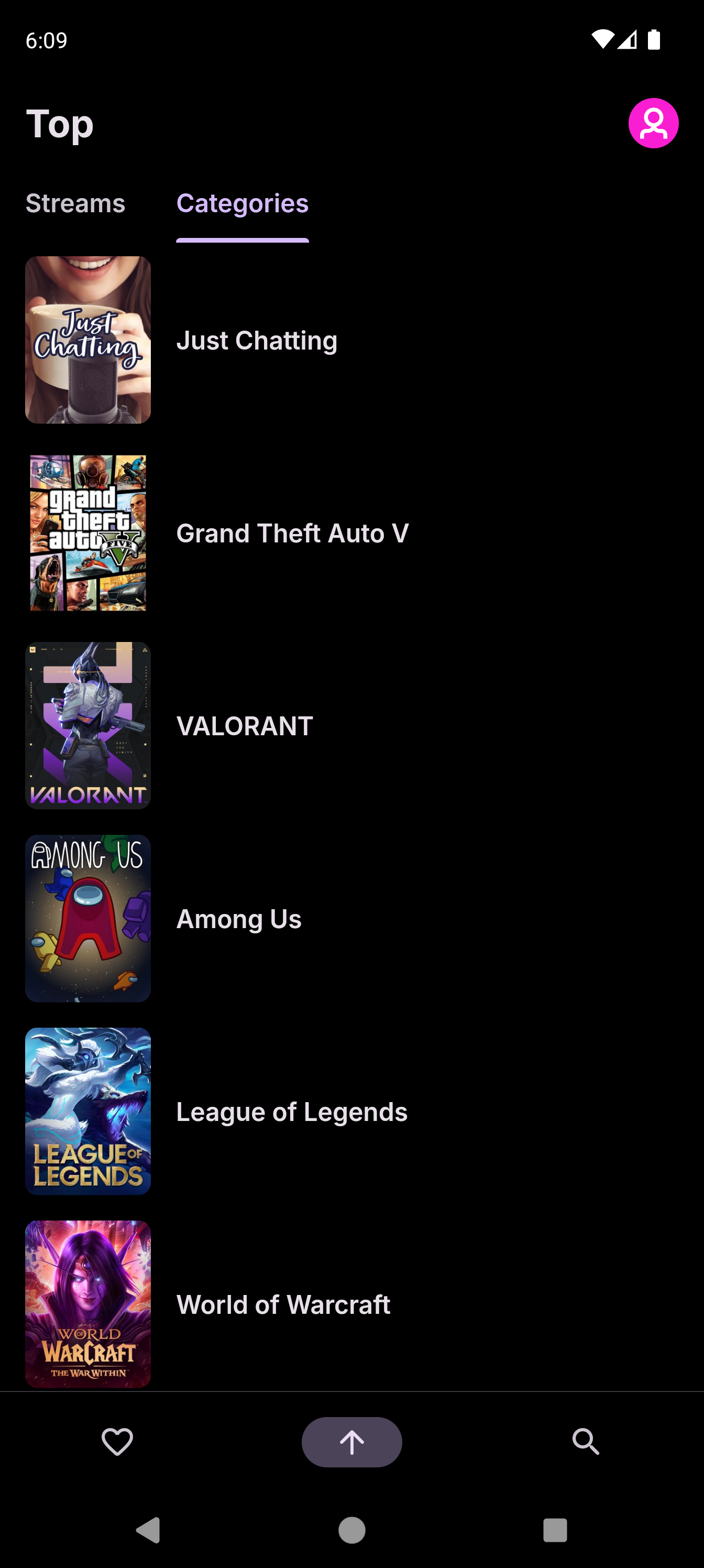 Explore categories